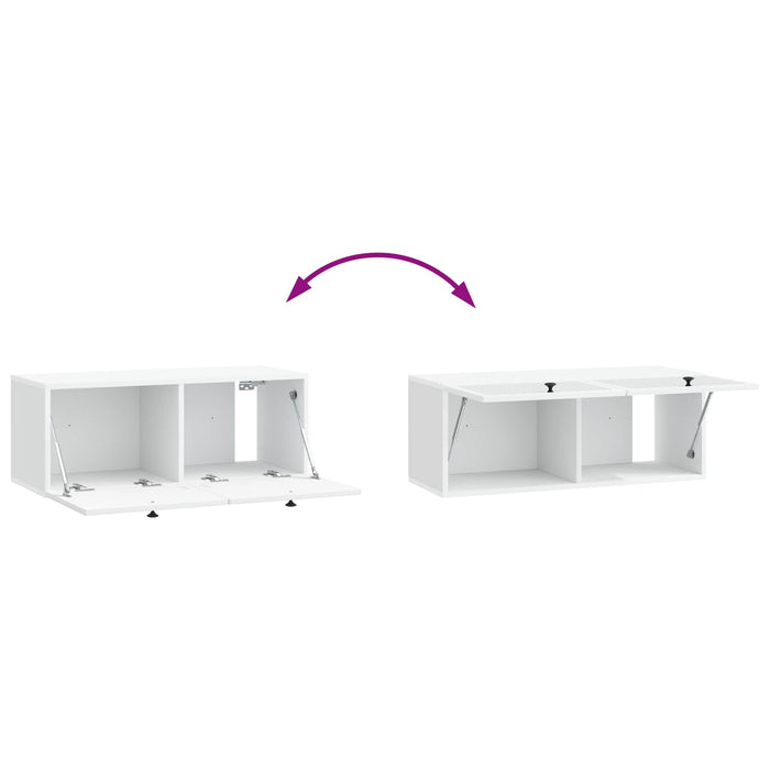 Oglindă TV montată pe perete Pe perete Alb 78,5 x 31 x 30 cm - WALTI WALTI
