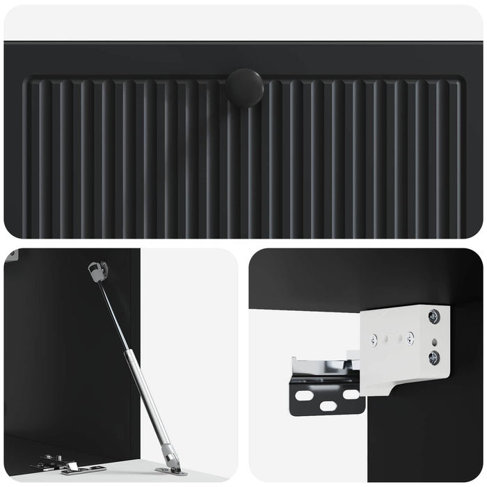 Oglindă TV montată pe perete Pe perete Negru 78,5 x 31 x 30 cm - WALTI WALTI