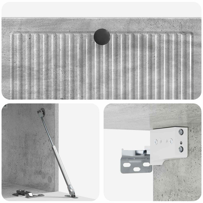 Oglindă TV montată pe perete Gri Beton 78,5 x 31 x 30 cm - WALTI WALTI