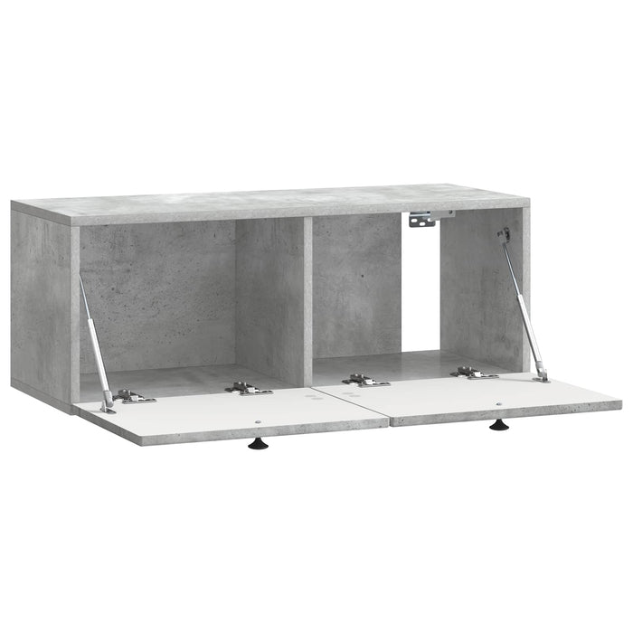 Oglindă TV montată pe perete Gri Beton 78,5 x 31 x 30 cm - WALTI WALTI