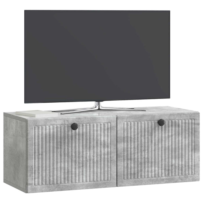 Oglindă TV montată pe perete Gri Beton 78,5 x 31 x 30 cm - WALTI WALTI