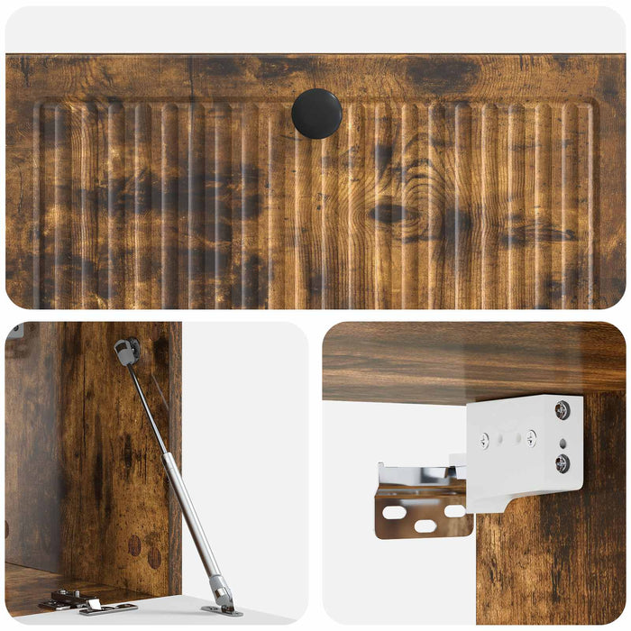 Oglindă TV montată pe perete Stejar fumuriu 78,5 x 31 x 30 cm - WALTI WALTI
