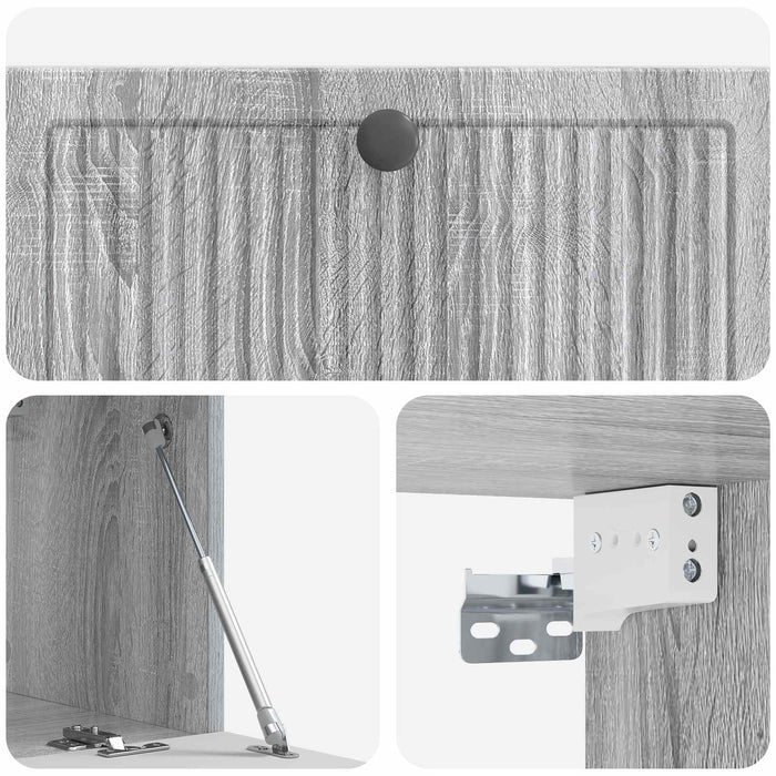 Oglindă TV montată pe perete Sonoma gri 78,5 x 31 x 30 cm - WALTI WALTI