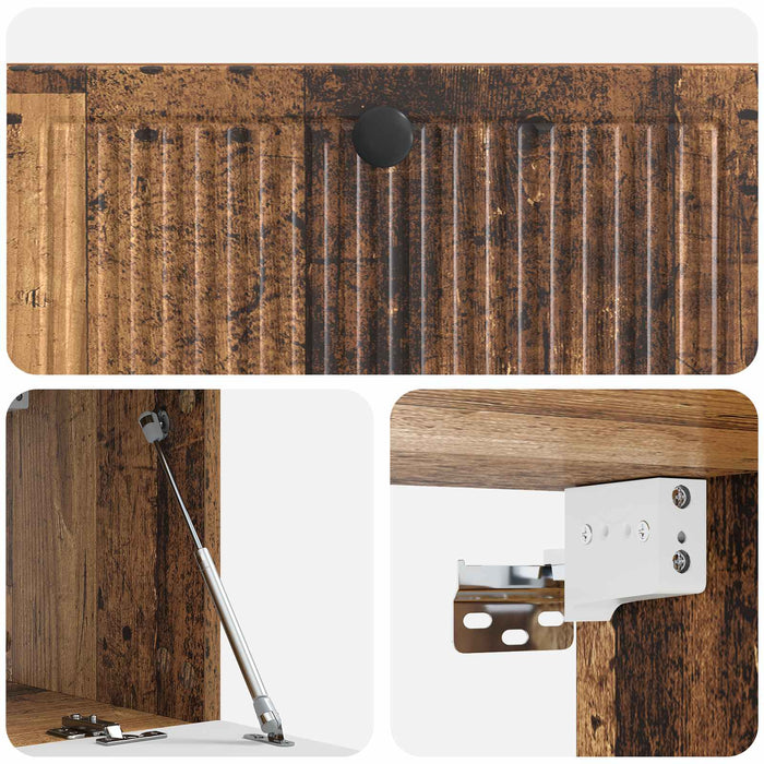 Oglindă TV montată pe perete Lemn vechi 78,5 x 31 x 30 cm - WALTI WALTI