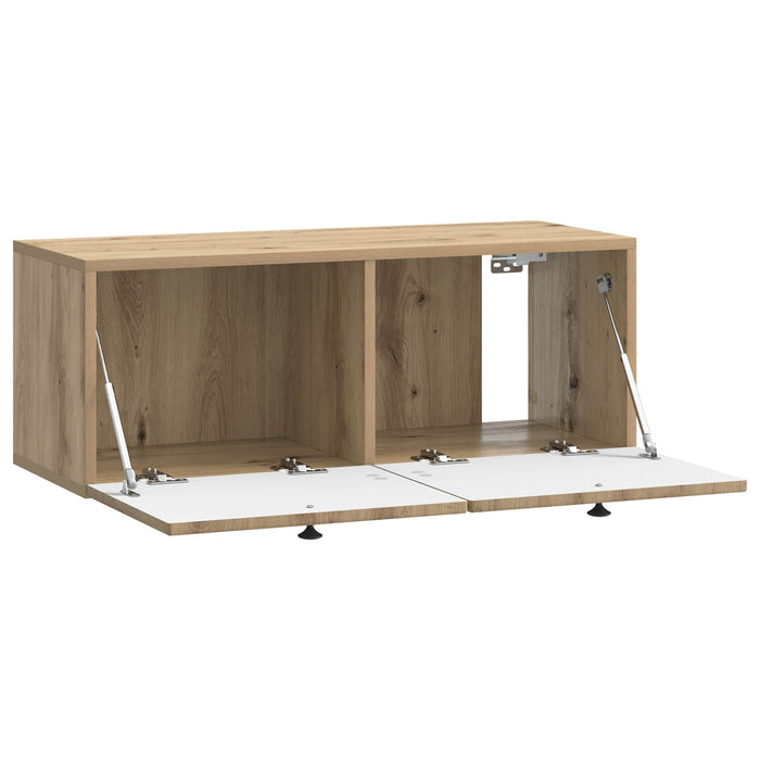 Oglindă TV montată pe perete Stejar Artizanal 78,5 x 31 x 30 cm - WALTI WALTI