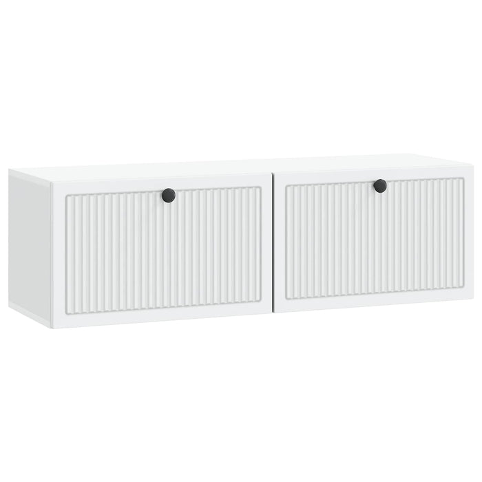 Oglindă TV montată pe perete Alb 98 x 31 x 30 cm Lemn prelucrat - WALTI WALTI