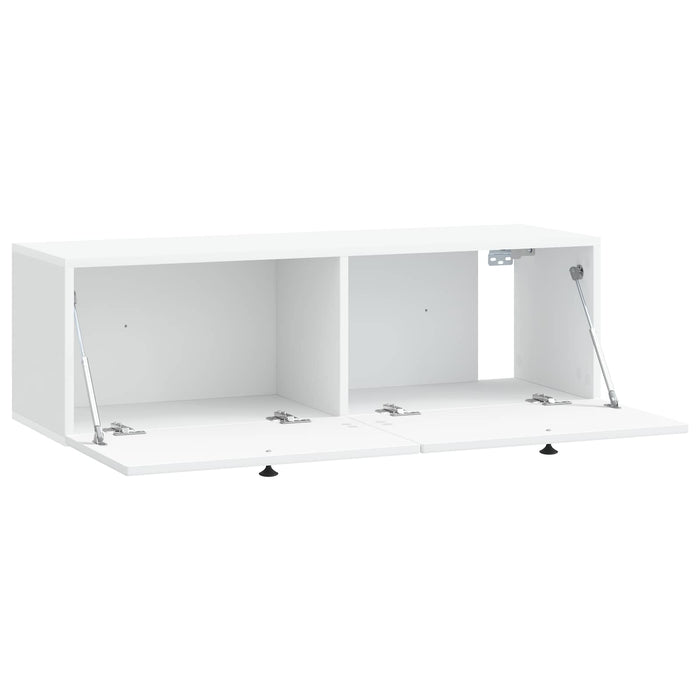 Oglindă TV montată pe perete Alb 98 x 31 x 30 cm Lemn prelucrat - WALTI WALTI
