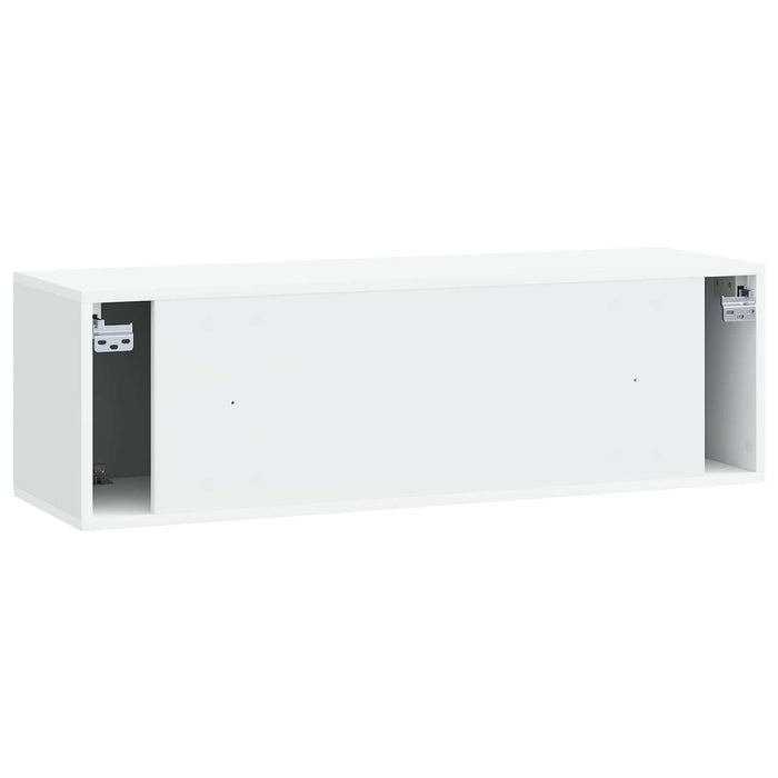 Oglindă TV montată pe perete Alb 98 x 31 x 30 cm Lemn prelucrat - WALTI WALTI