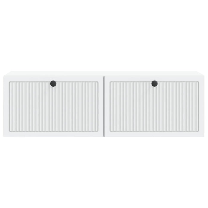 Oglindă TV montată pe perete Alb 98 x 31 x 30 cm Lemn prelucrat - WALTI WALTI