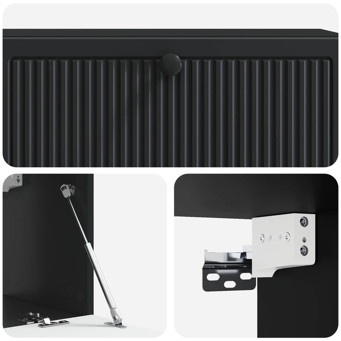 Oglindă TV montată pe perete Pe perete Negru 98 x 31 x 30 cm - WALTI WALTI