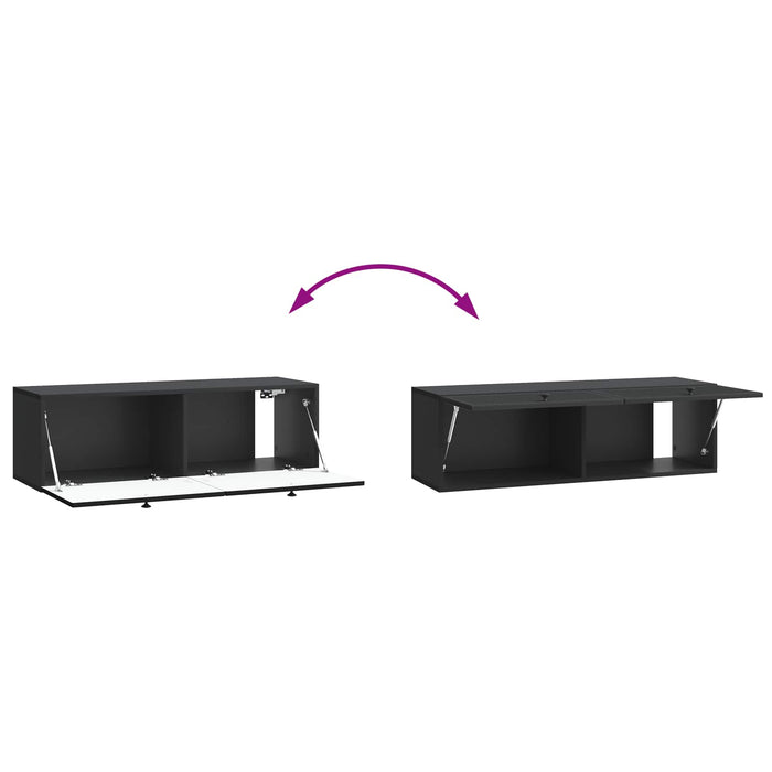 Oglindă TV montată pe perete Pe perete Negru 98 x 31 x 30 cm - WALTI WALTI