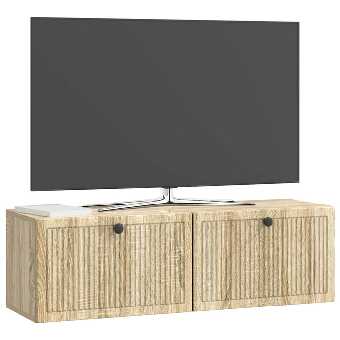 Oglindă TV montată pe perete Stejar Sonoma 98 x 31 x 30 cm - WALTI WALTI