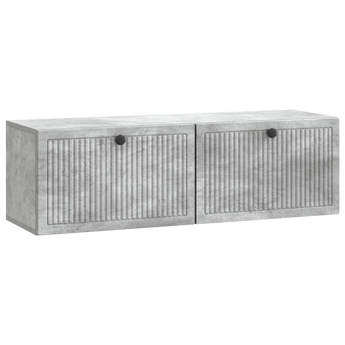 Oglindă TV montată pe perete Gri Beton 98 x 31 x 30 cm - WALTI WALTI