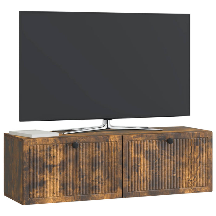 Oglindă TV montată pe perete Stejar fumuriu 98 x 31 x 30 cm - WALTI WALTI