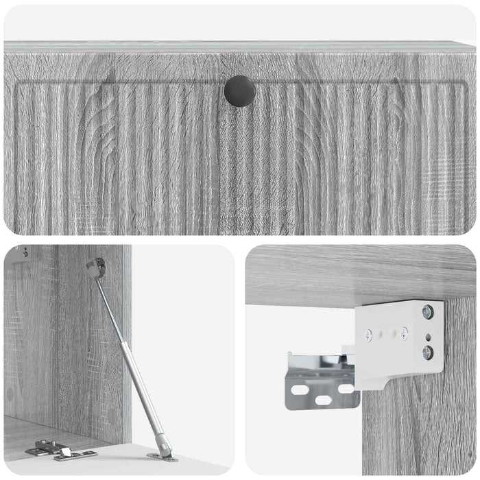 Oglindă TV montată pe perete Sonoma gri 98 x 31 x 30 cm - WALTI WALTI
