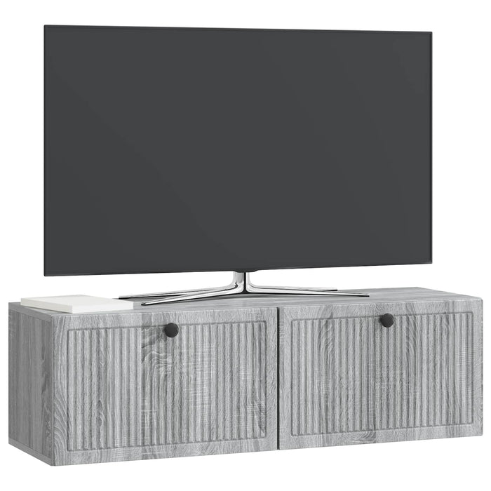 Oglindă TV montată pe perete Sonoma gri 98 x 31 x 30 cm - WALTI WALTI