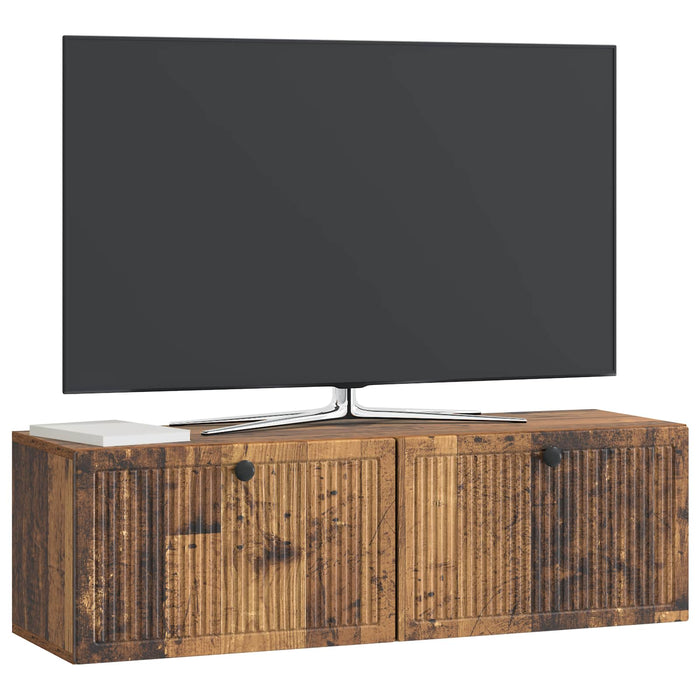 Oglindă TV montată pe perete Lemn vechi 98 x 31 x 30 cm - WALTI WALTI