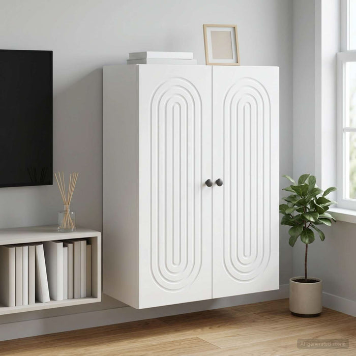 Dulap montat pe perete Alb 66 x 34,5 x 90 cm Lemn prelucrat - WALTI WALTI