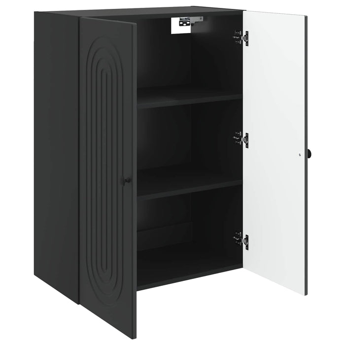 Dulap montat pe perete Negru 66 x 34,5 x 90 cm Lemn prelucrat - WALTI WALTI