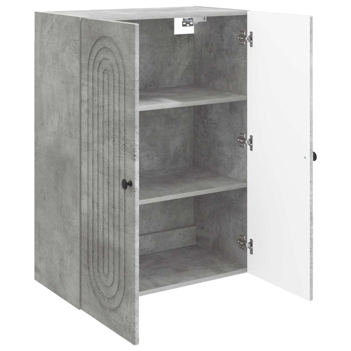 Dulap montat pe perete Gri Beton 66 x 34,5 x 90 cm WALTI