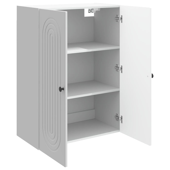 Dulap montat pe perete Alb foarte lucios 66 x 34,5 x 90 cm - WALTI WALTI