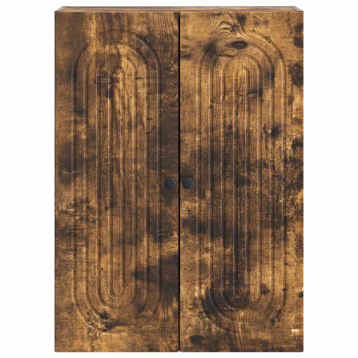Dulap montat pe perete Stejar fumuriu 66 x 34,5 x 90 cm - WALTI WALTI