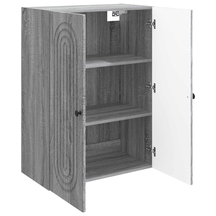 Dulap montat pe perete Sonoma gri 66 x 34,5 x 90 cm - WALTI WALTI