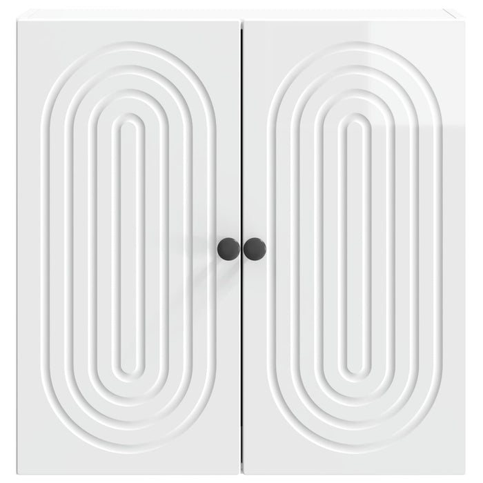 Dulap montat pe perete Alb foarte lucios 59 x 31 x 60 cm WALTI