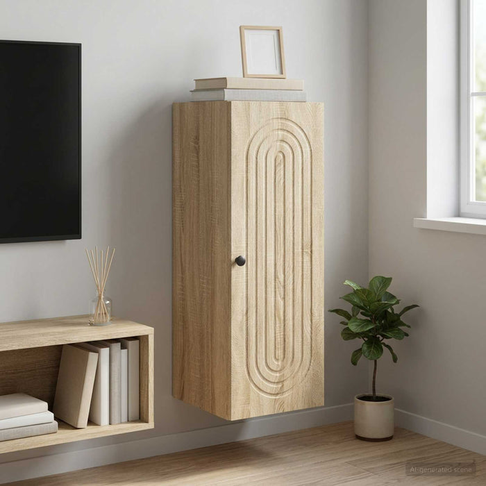 Dulap montat pe perete Stejar Sonoma 33 x 34,5 x 90 cm - WALTI WALTI