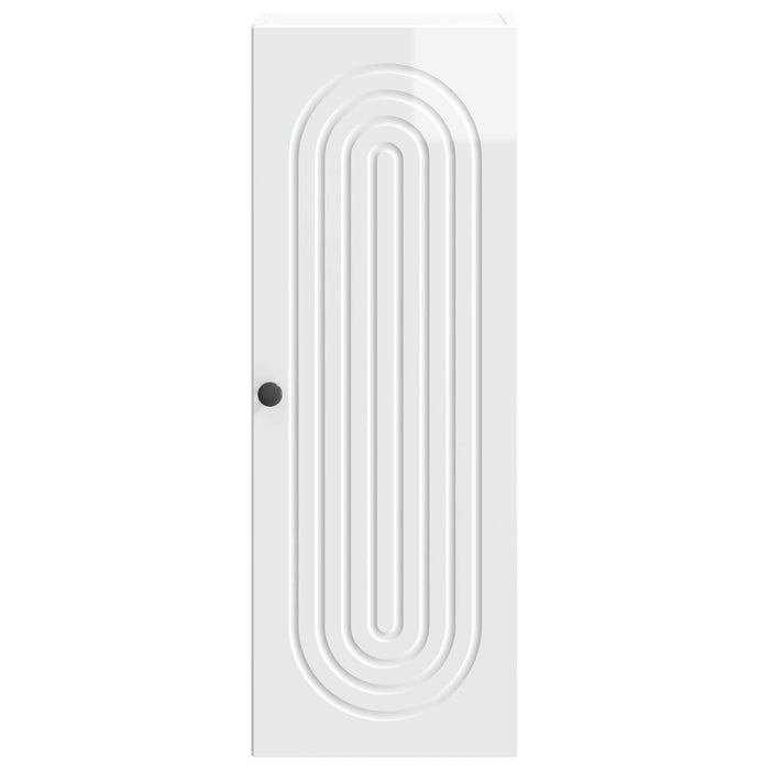 Dulap montat pe perete Alb foarte lucios 33 x 34,5 x 90 cm - WALTI WALTI
