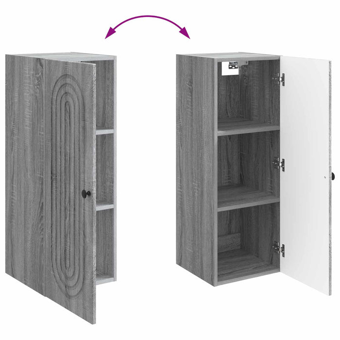 Dulap montat pe perete Sonoma gri 33 x 34,5 x 90 cm - WALTI WALTI