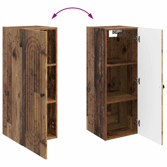 Dulap montat pe perete Lemn vechi 33 x 34,5 x 90 cm - WALTI WALTI