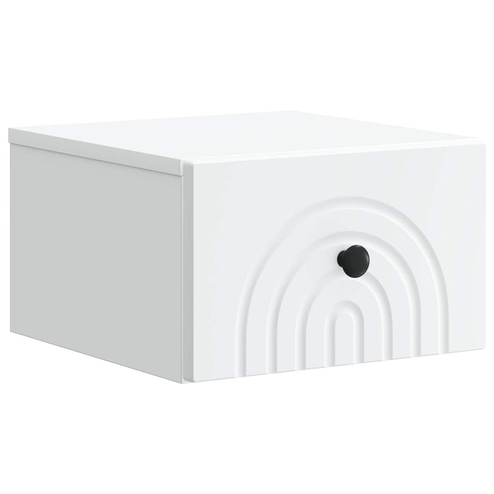Dulap de noapte suspendat Alb 33 x 34,5 x 20 cm Lemn prelucrat - WALTI WALTI