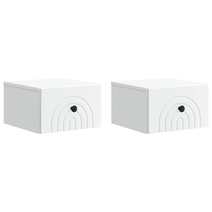 Dulap de noapte suspendat cu sertar 2 pcs Alb 33 x 34,5 x 20 cm - WALTI WALTI