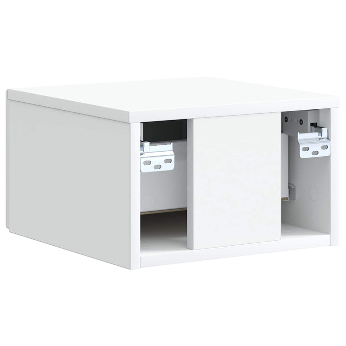 Dulap de noapte suspendat cu sertar 2 pcs Alb 33 x 34,5 x 20 cm - WALTI WALTI