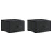 Dulap de noapte suspendat 2 pcs Negru 33 x 34,5 x 20 cm - WALTI WALTI