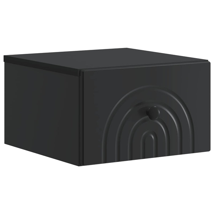 Dulap de noapte suspendat 2 pcs Negru 33 x 34,5 x 20 cm - WALTI WALTI