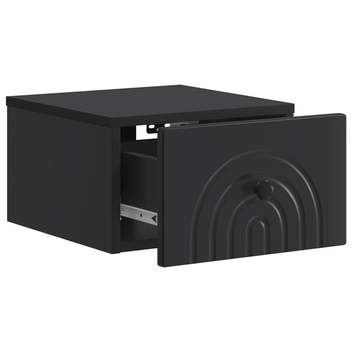 Dulap de noapte suspendat 2 pcs Negru 33 x 34,5 x 20 cm - WALTI WALTI