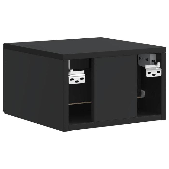 Dulap de noapte suspendat 2 pcs Negru 33 x 34,5 x 20 cm - WALTI WALTI