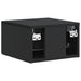 Dulap de noapte suspendat 2 pcs Negru 33 x 34,5 x 20 cm - WALTI WALTI
