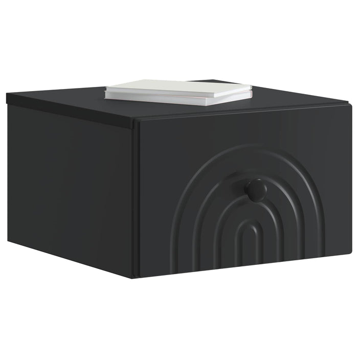 Dulap de noapte suspendat 2 pcs Negru 33 x 34,5 x 20 cm - WALTI WALTI
