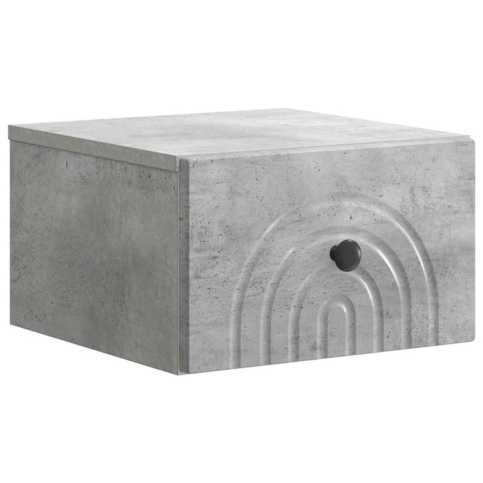 Dulap de noapte suspendat cu sertar Gri Beton 33 x 34,5 x 20 cm - WALTI WALTI