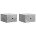 Dulap de noapte suspendat 2 pcs Gri Beton 33 x 34,5 x 20 cm - WALTI WALTI