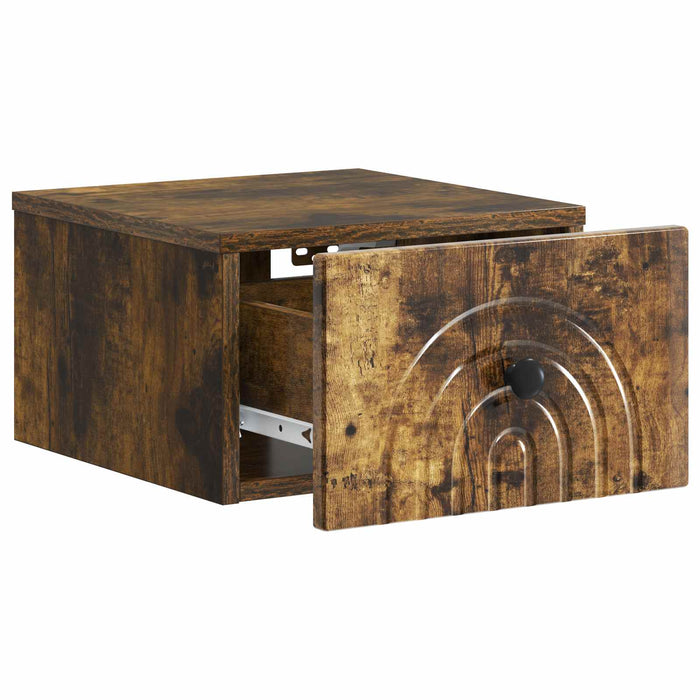 Dulap de noapte suspendat Stejar fumuriu 33 x 34,5 x 20 cm - WALTI WALTI