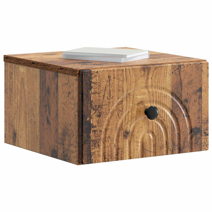 Dulap de noapte suspendat Lemn vechi 33 x 34,5 x 20 cm - WALTI WALTI