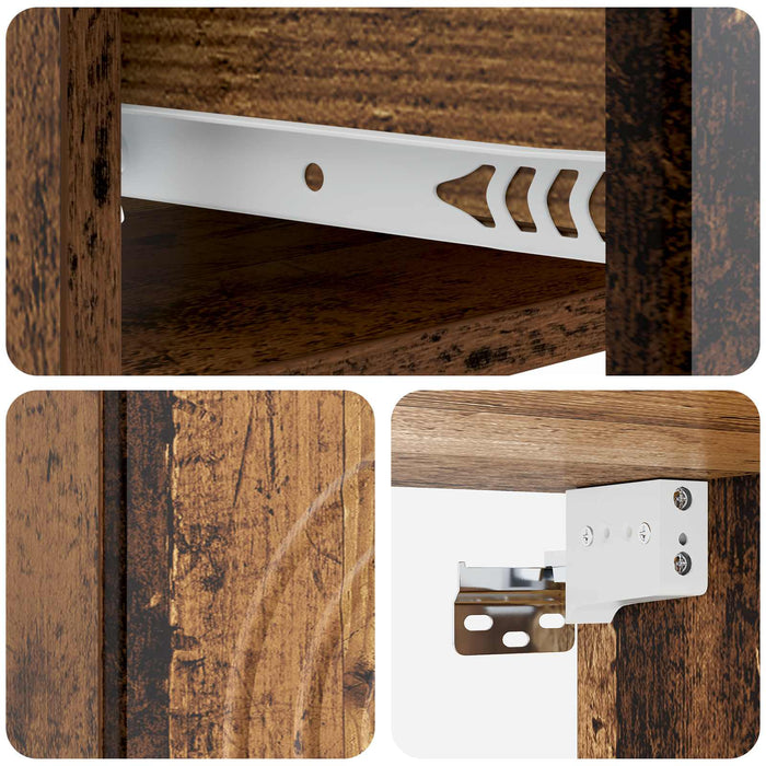 Dulap de noapte suspendat 2 pcs Lemn vechi 33 x 34,5 x 20 cm - WALTI WALTI
