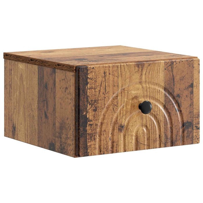 Dulap de noapte suspendat 2 pcs Lemn vechi 33 x 34,5 x 20 cm - WALTI WALTI