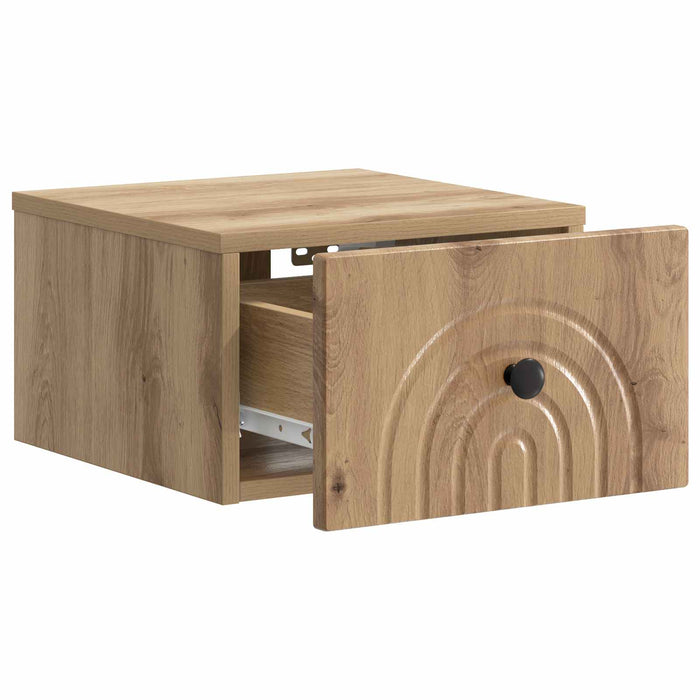 Dulap de noapte suspendat Stejar Artizanal 33 x 34,5 x 20 cm - WALTI WALTI
