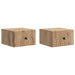 Dulap de noapte suspendat 2 pcs Stejar Artizanal Lemn prelucrat - WALTI WALTI