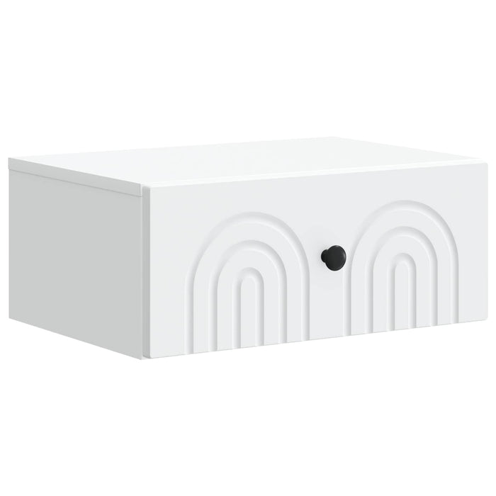 Dulap de noapte suspendat Alb 49 x 34,5 x 20 cm Lemn prelucrat - WALTI WALTI